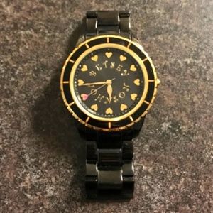 Betsey Johnson Women's Color Spray Black Stainless Steel Watch 40mm out of stock